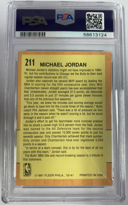 1991 FLEER MICHAEL JORDAN PSA 7 #211