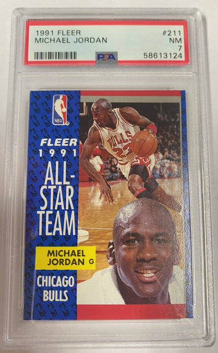 1991 FLEER MICHAEL JORDAN PSA 7 #211