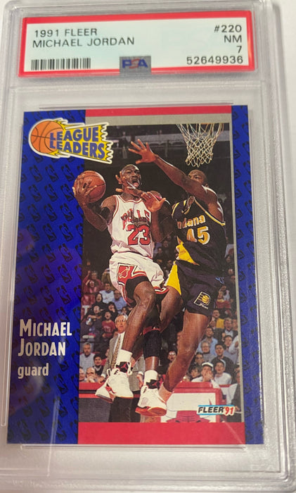 1991 FLEER MICHAEL JORDAN 220 PSA 7