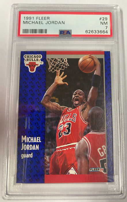 1991 FLEER MICHAEL JORDAN #29 PSA 7