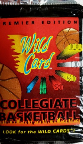 1991 Wild Card Collegiate Basketball Sealed Pack