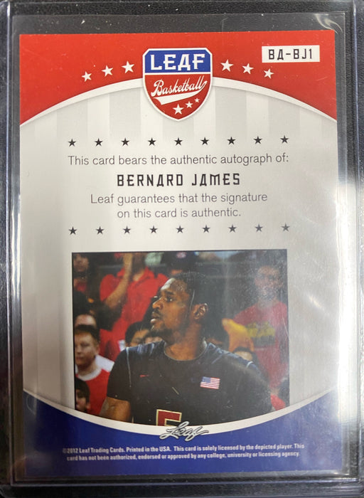 2012 Leaf Basketball Bernard James Auto Card #BA-BJI