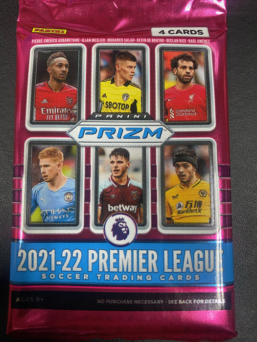 2021-22 Panini Premier League Soccer EPL Prizm Factory Sealed Pack - 4 Cards