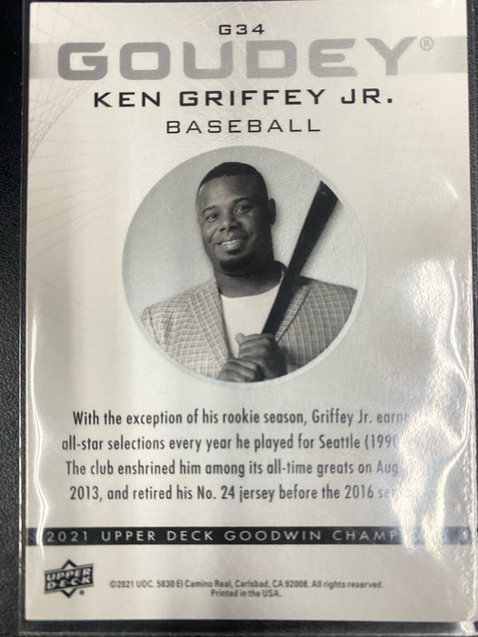 2021 Upper Deck Goodwin #G34 KEN GRIFFEY JR Baseball HOF GOUDEY PLATINUM CHROME