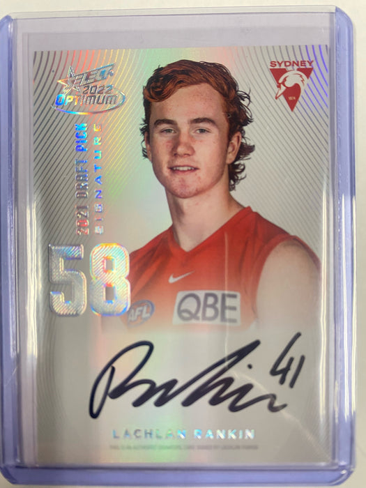 Lachlan Rankin Swans Draft Pick Silver 18 of 40