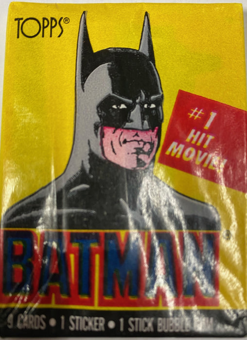 1989 Topps Batman (2) Wax Pack Lot From Box / BATMAN