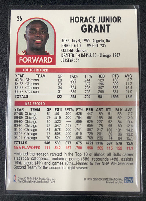 1994 Skybox NBA Hoops Basketball #26 Horace Grant