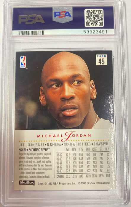 1993 SKYBOX PREMIUM MICHAEL JORDAN #45 PSA 7