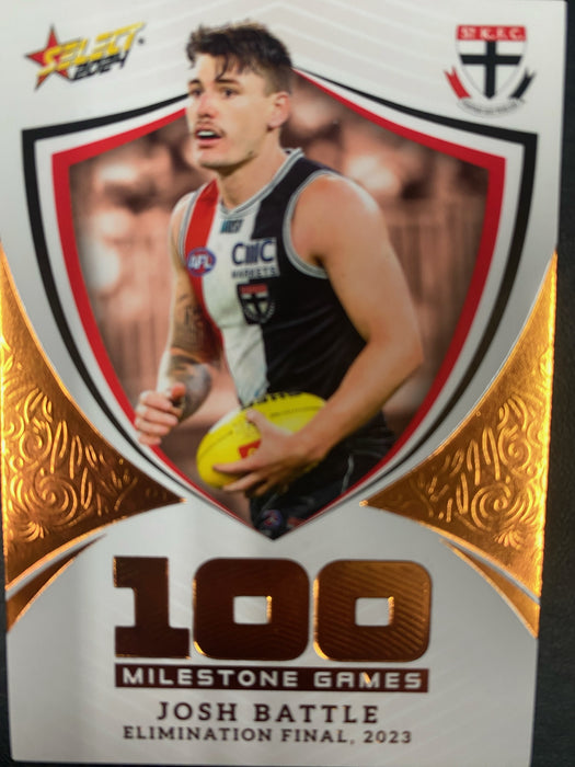 2024 Select Footy Stars - Milestone Games - MG91 - Josh Battle