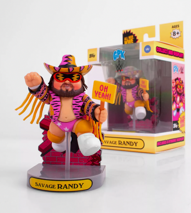 GARBAGE PAIL KIDS x WWE - Savage Randy Figure TOPPS OH YEAH