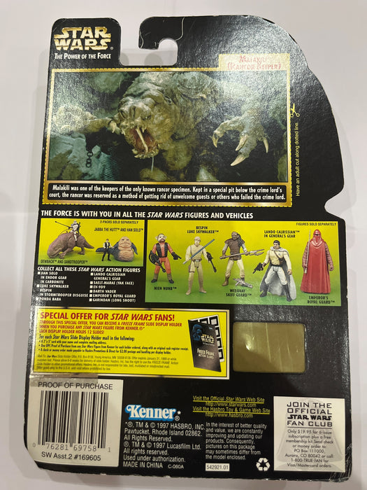 Star Wars Malakili (Rancor Keeper) with Long Handled Vibro Blade and Freeze Frame Action Slide