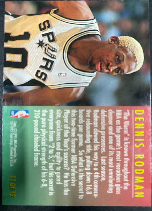 DENNIS RODMAN - Fleer 95-96 TOTAL D #11 of 12 Basketball Card