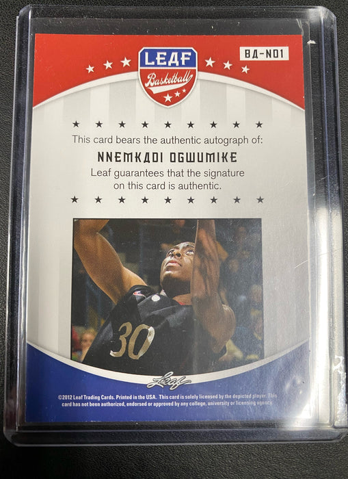 NNEMKADI NNEKA OGWUMIKE Stanford SIGNED 2012 Leaf Autograph SP RC AUTO Sparks