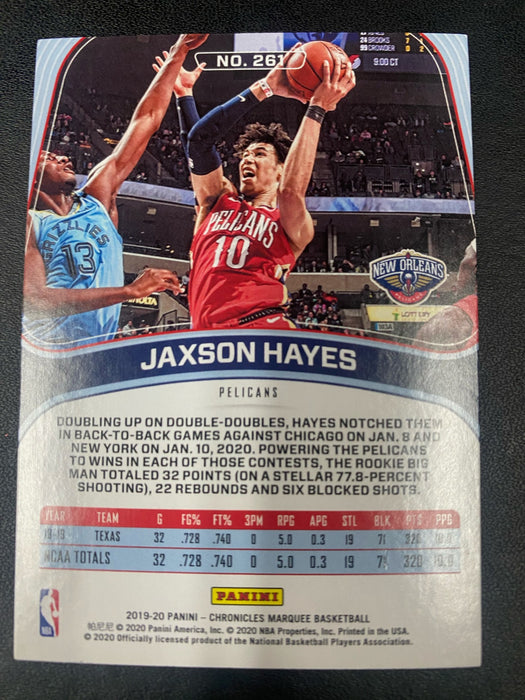 JAXSON HAYES RC 2019-20 Panini Chronicles Marquee #261